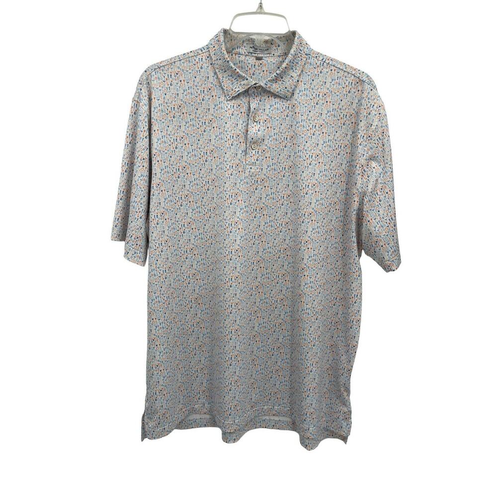 Peter Millar Summer Comfort Polo Golf Shirt Martini Drinks Kinsale Golf Club XL